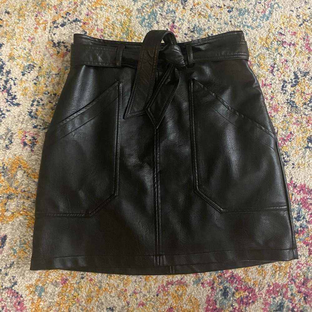 Black Leather Skirt